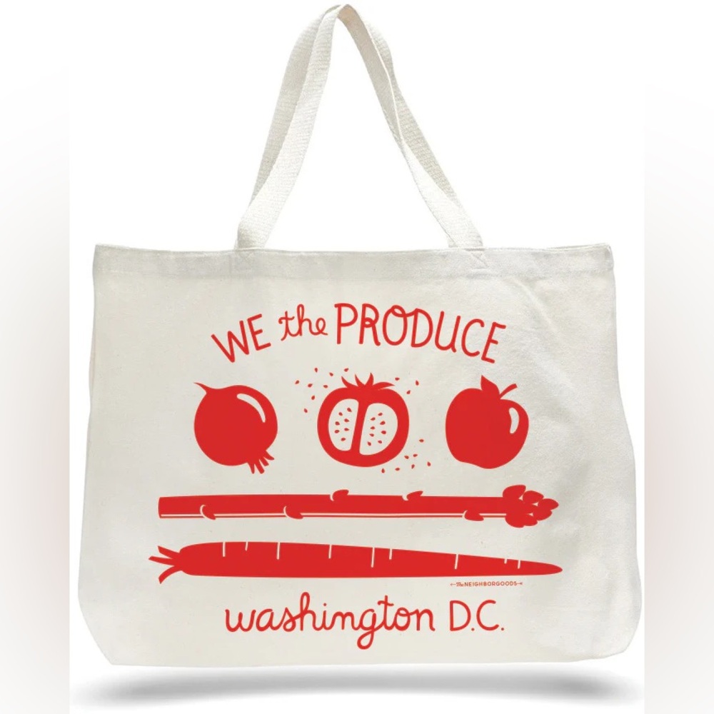 We the Produce Washington DC Flag Tote Bag